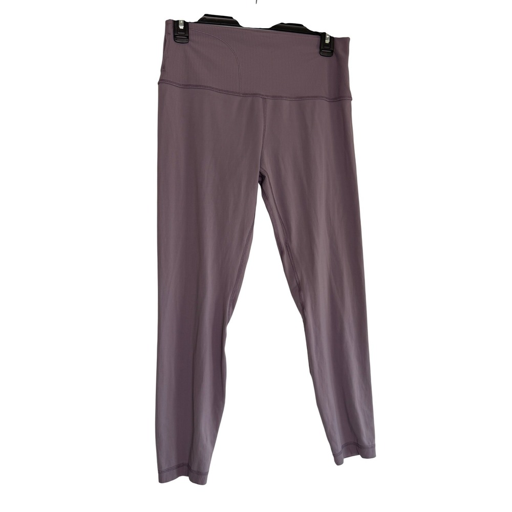 Lululemon Wunder Train Ribbed High-Rise Tight 25 Mauve Purple Size 10 LW5FJTS